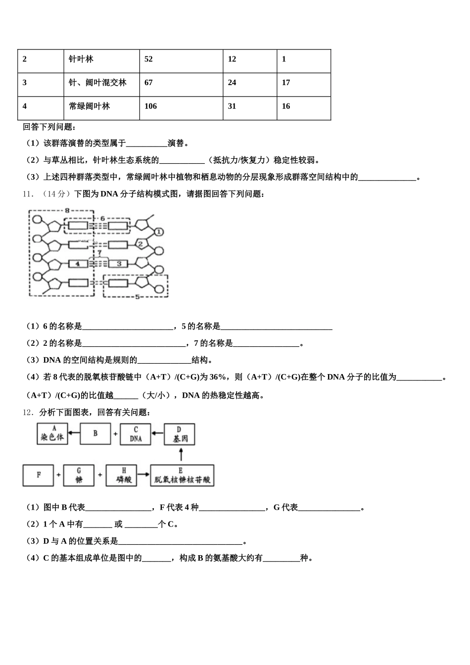 广东省揭阳市普宁市2025届生物高一下期末联考模拟试题含解析_第3页