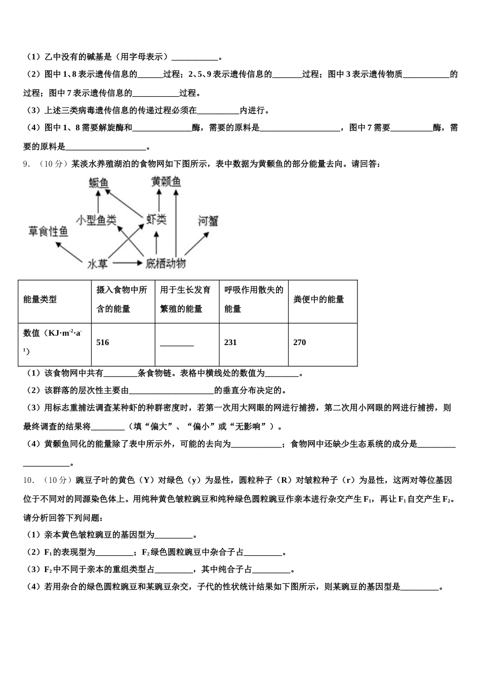 广东省清远市恒大足球学校2025年生物高一下期末经典模拟试题含解析_第3页