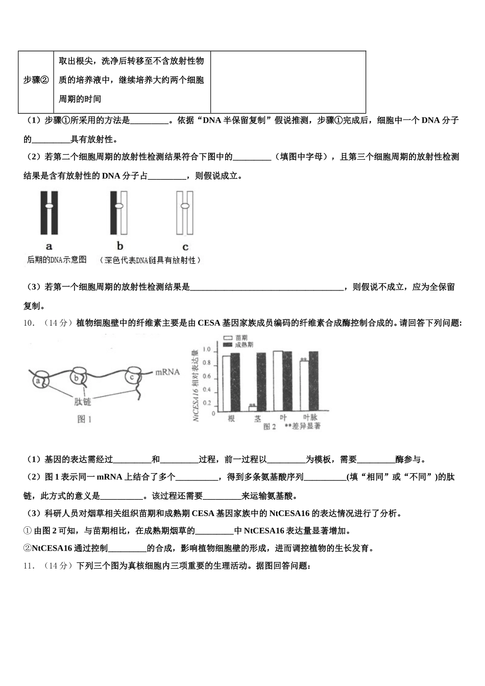 广东省揭阳市揭西县河婆中学2025年高一下生物期末调研模拟试题含解析_第3页