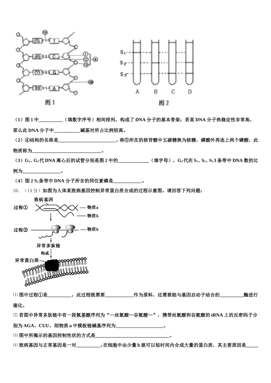 广东省茂名地区2025届高一生物第二学期期末复习检测试题含解析_第3页
