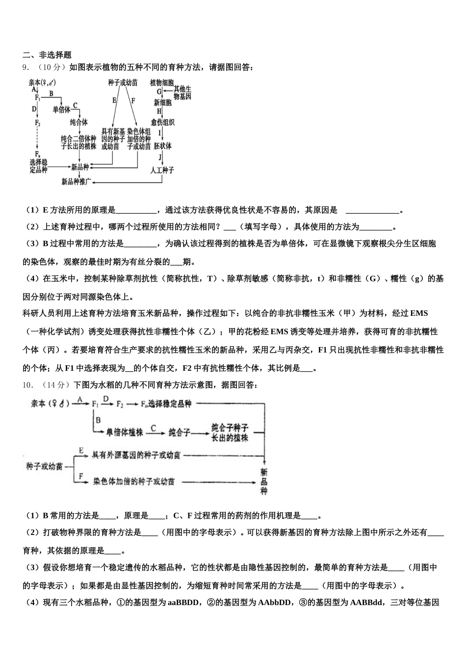 广东省汕头市濠江区金山中学2025届生物高一第二学期期末教学质量检测试题含解析_第3页