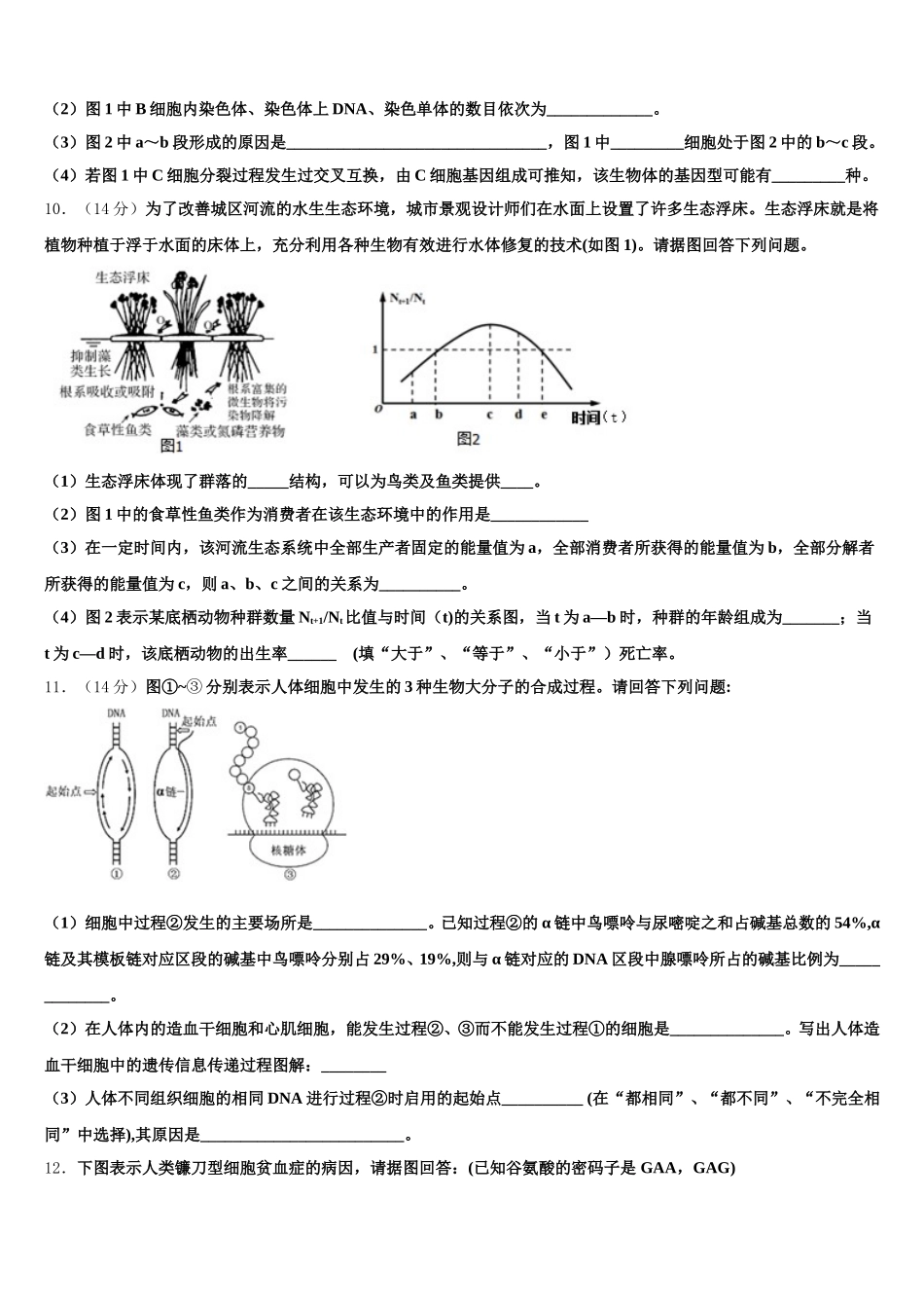 2025年广东省深圳市龙文一对一高一下生物期末监测试题含解析_第3页