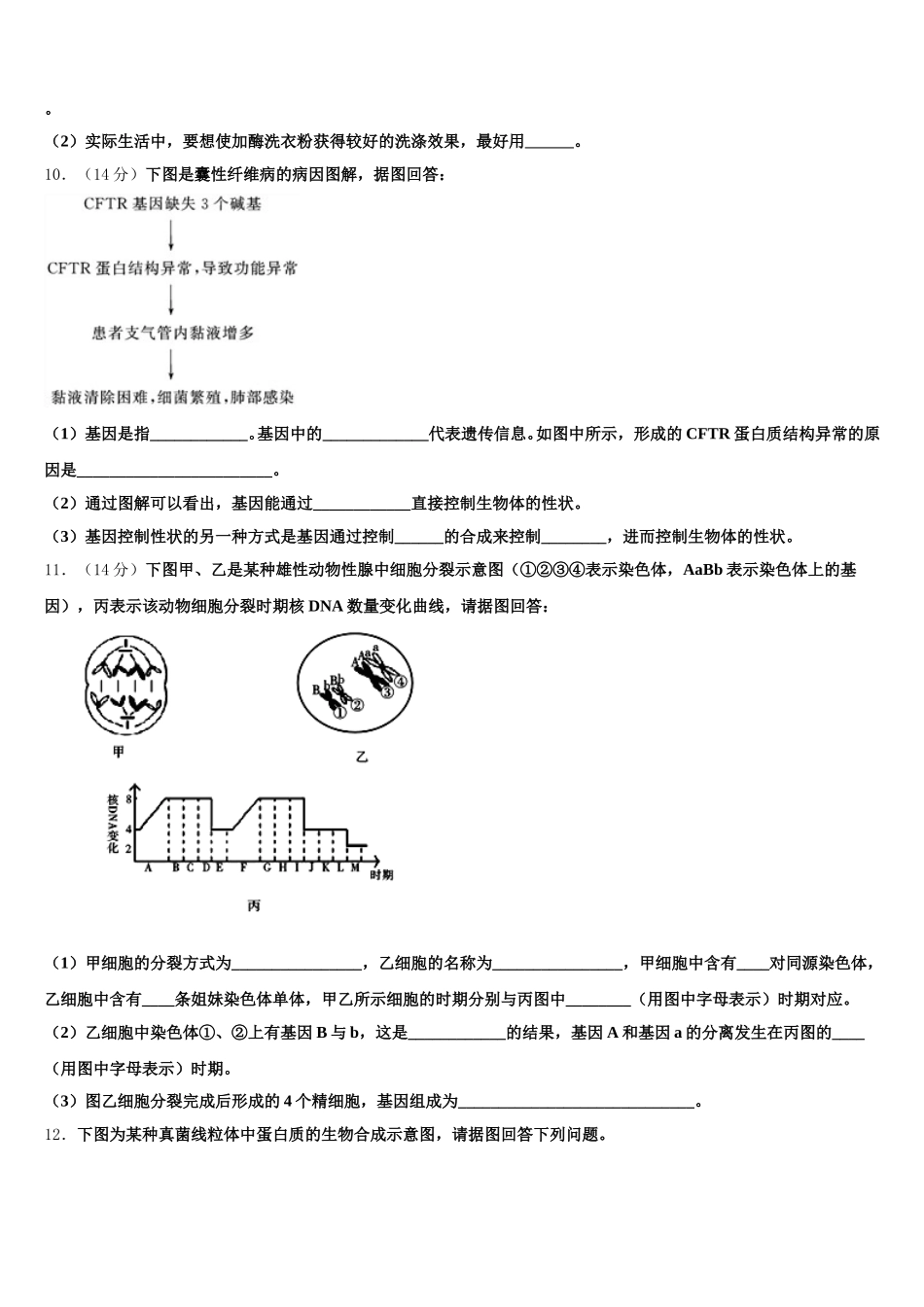 广东省汕头市潮阳南侨中学2025年生物高一下期末调研模拟试题含解析_第3页