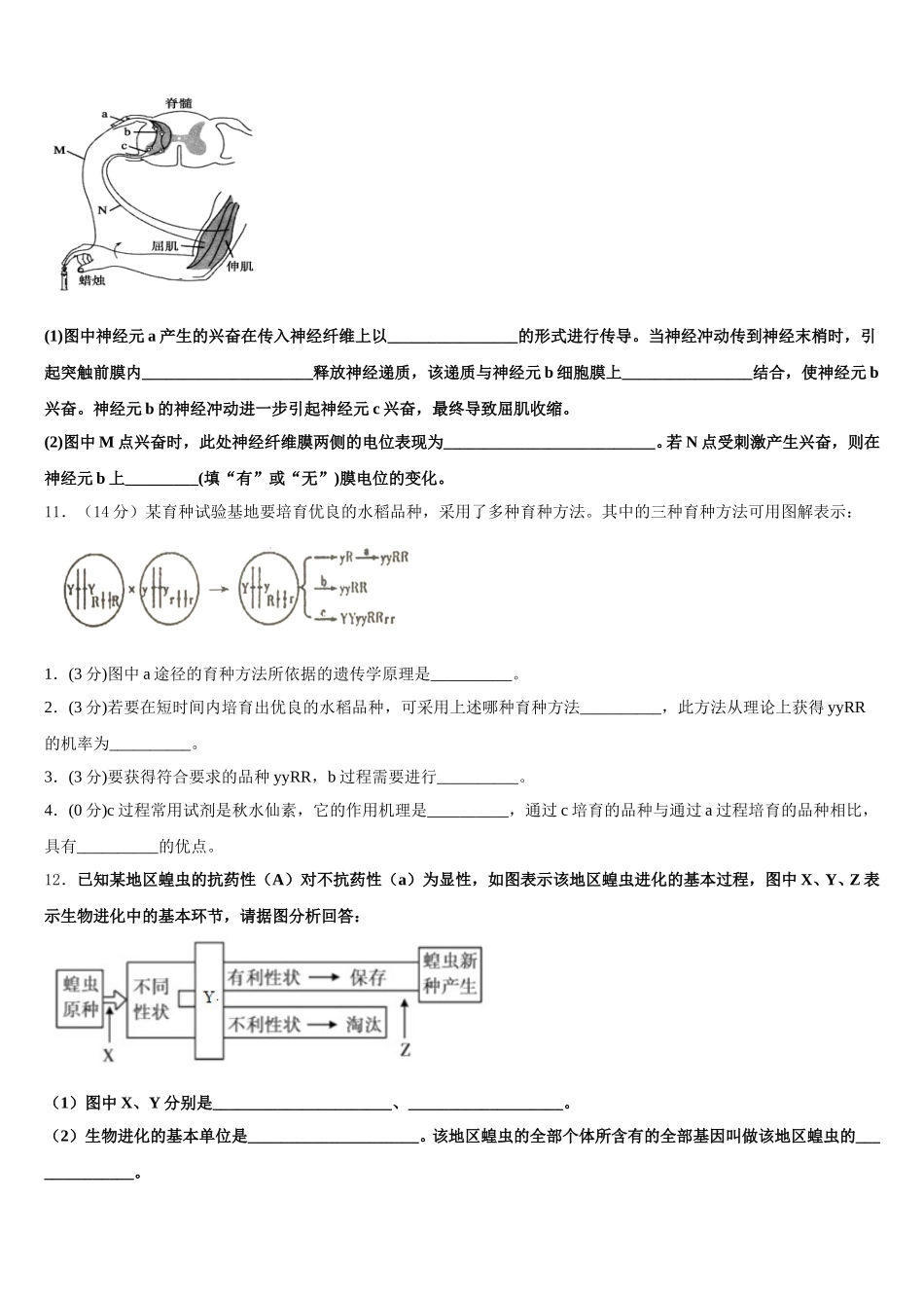 广东惠州市2025届高一下生物期末联考试题含解析_第3页