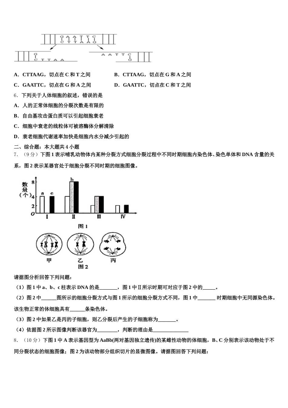 2025年广东省深圳市乐而思中心生物高一第二学期期末复习检测模拟试题含解析_第2页