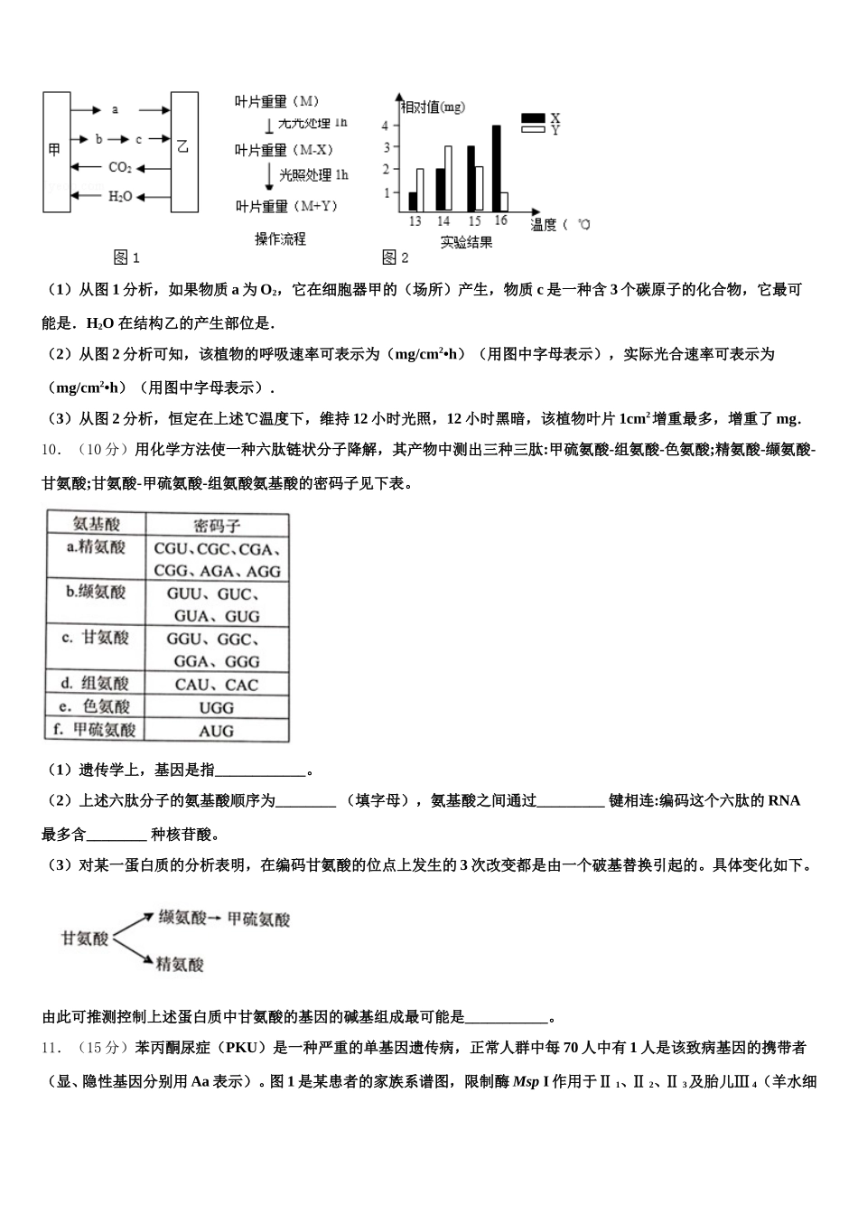 广东省华南师大附中、实验中学、广雅中学、深圳中学2024-2025学年高一下生物期末经典模拟试题含解析_第3页