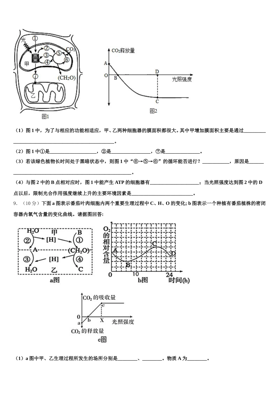 2024-2025学年广东省汕头市东厦中学生物高一第二学期期末检测试题含解析_第3页