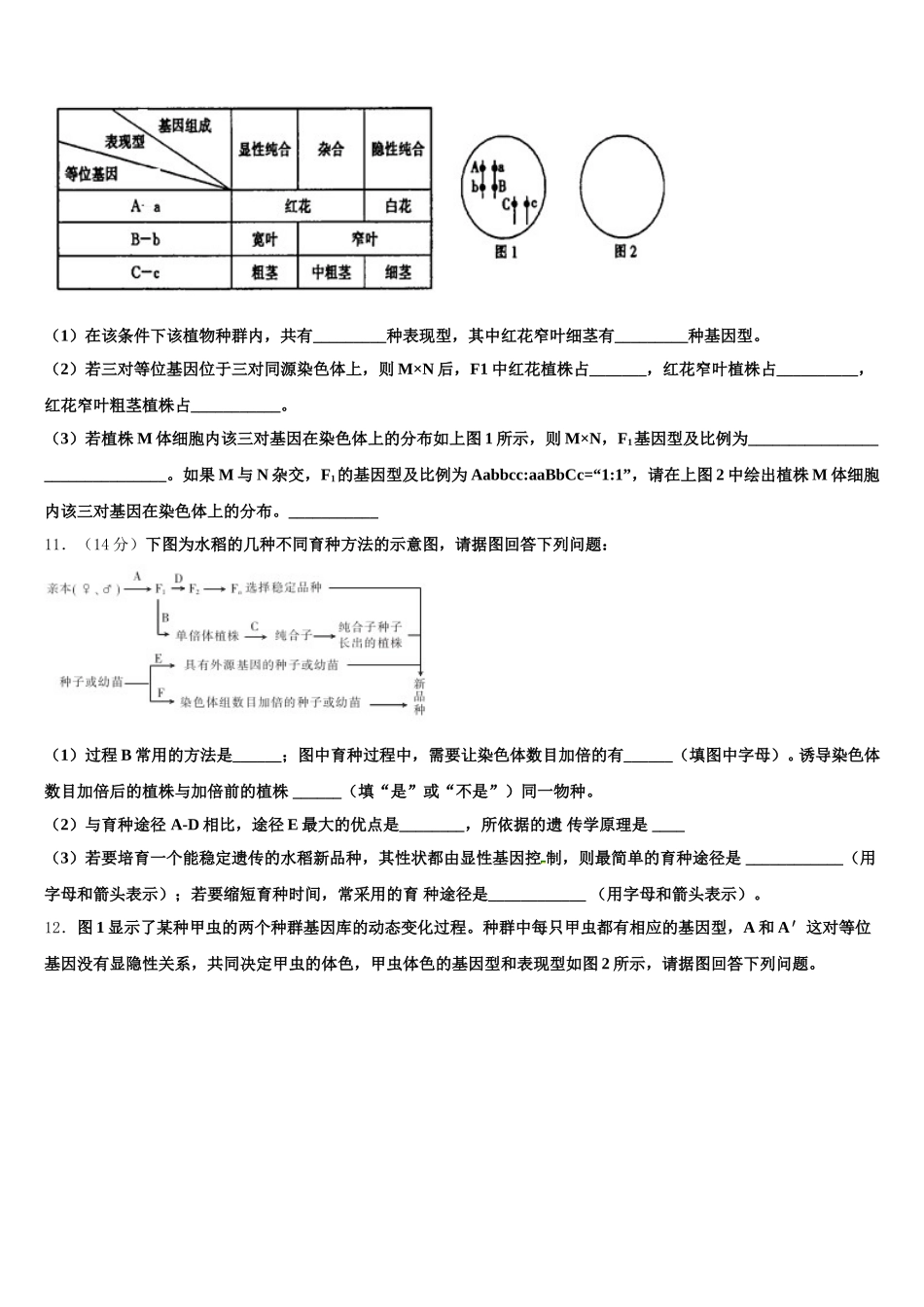 广东省茂名市五大联盟学校2025年生物高一第二学期期末达标检测模拟试题含解析_第3页