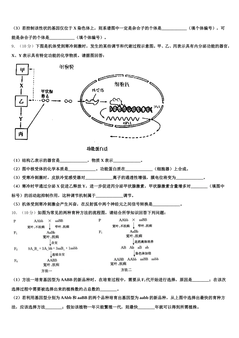 深圳市新安中学2025届高一下生物期末质量检测模拟试题含解析_第3页