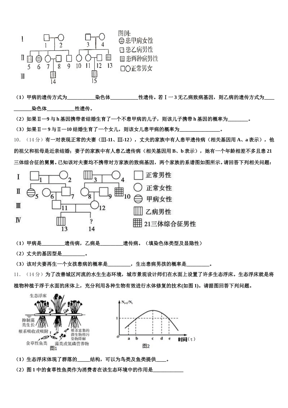 广东省河源市连平县忠信中学2024-2025学年生物高一下期末达标测试试题含解析_第3页