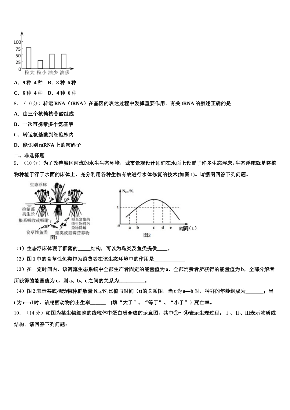 2025年广东省中山纪念中学生物高一下期末监测试题含解析_第2页