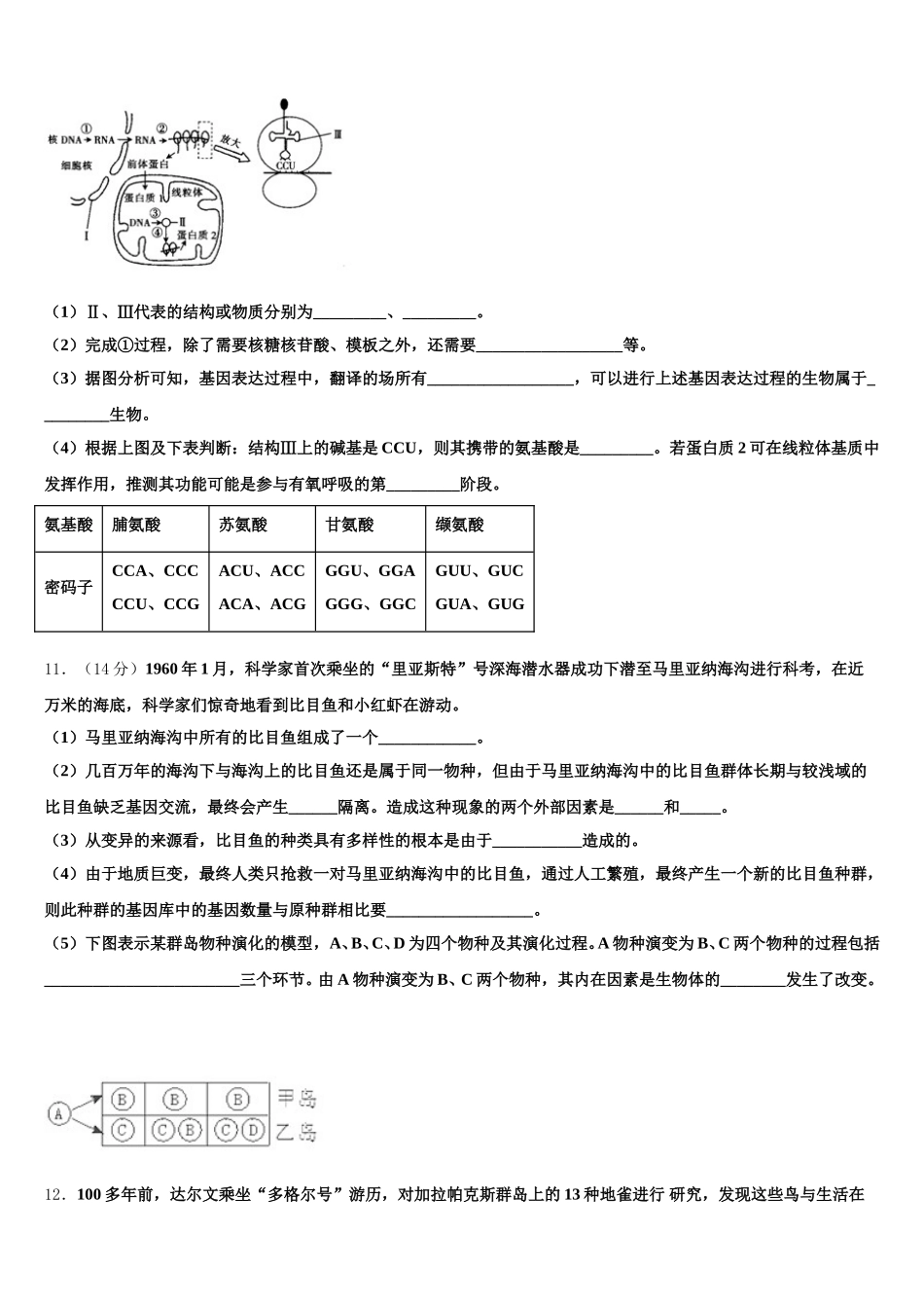 2025年广东省中山纪念中学生物高一下期末监测试题含解析_第3页