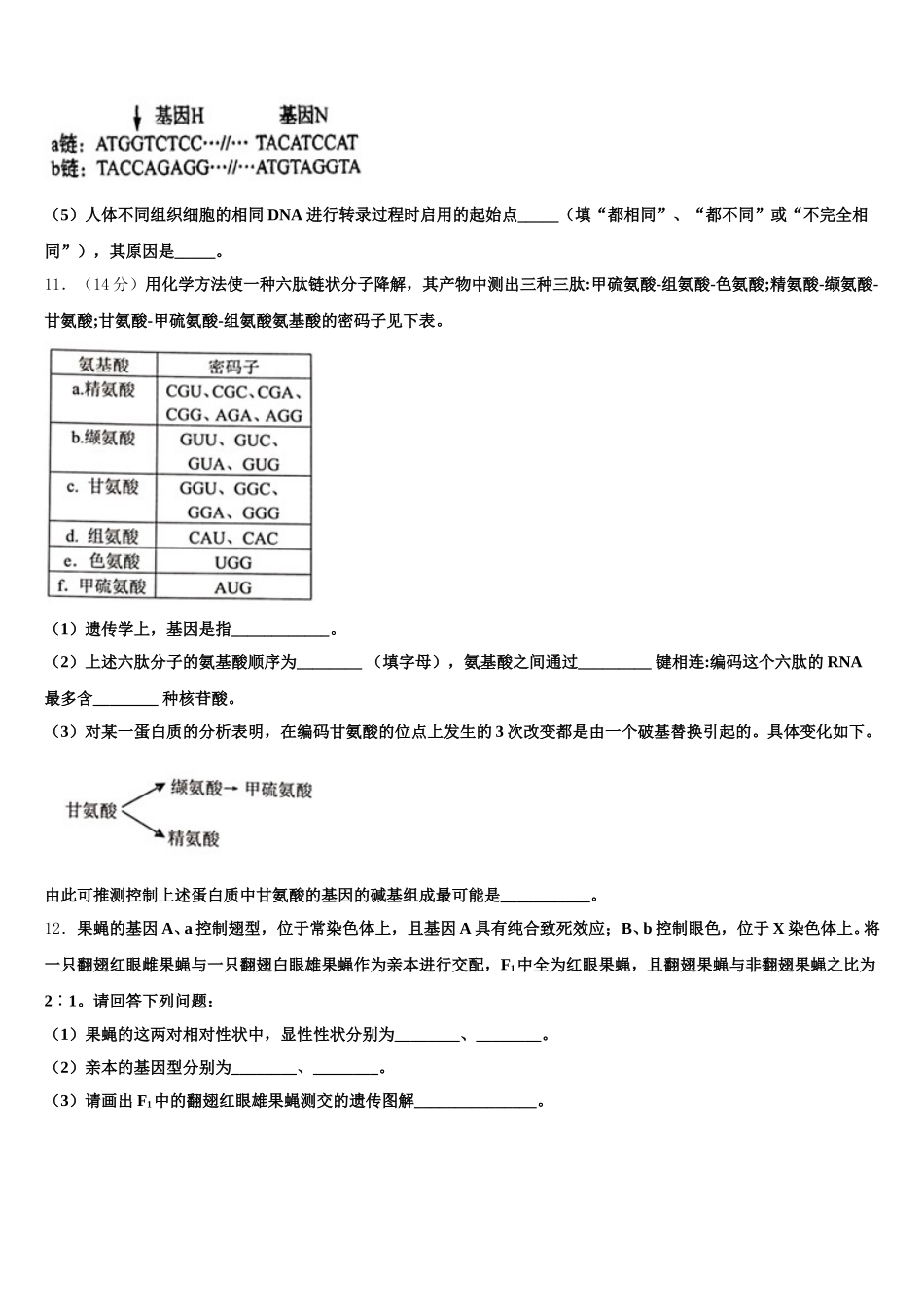 2025年广东省揭阳第一中学生物高一下期末达标测试试题含解析_第3页