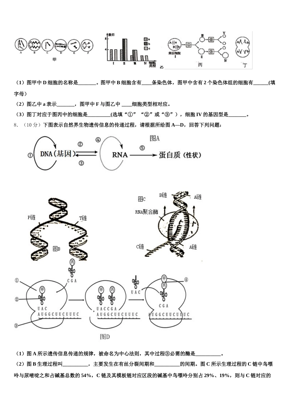 广东省华南师大附中2025年高一下生物期末学业水平测试试题含解析_第3页