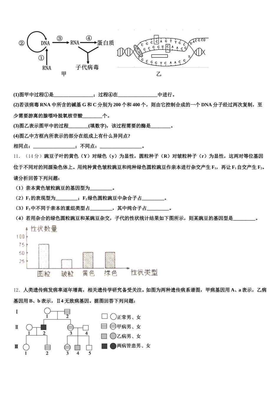 黑龙江省大兴安岭漠河一中2025年高一下生物期末综合测试试题含解析_第3页