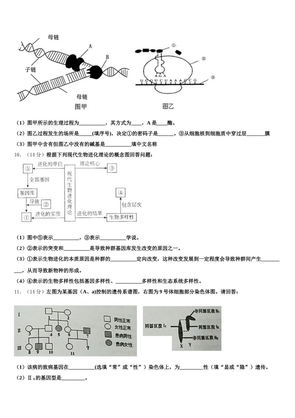 黑龙江省哈尔滨市师范大学附属中学2024-2025学年生物高一第二学期期末联考模拟试题含解析_第3页