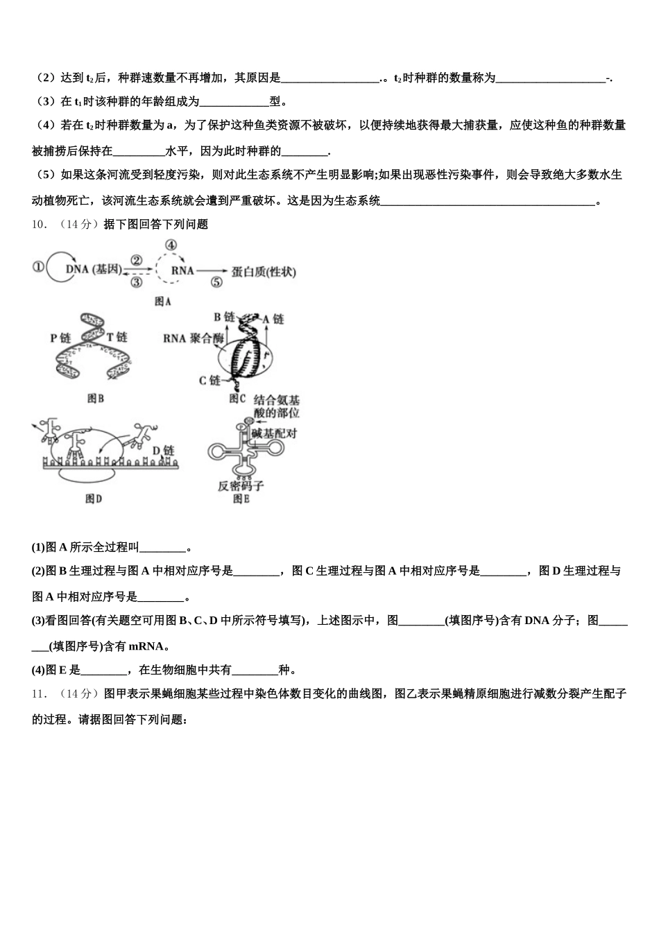 2025年黑龙江省绥化市普通高中高一下生物期末达标检测模拟试题含解析_第3页
