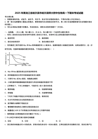 2025年黑龙江省哈尔滨市哈尔滨师大附中生物高一下期末考试试题含解析