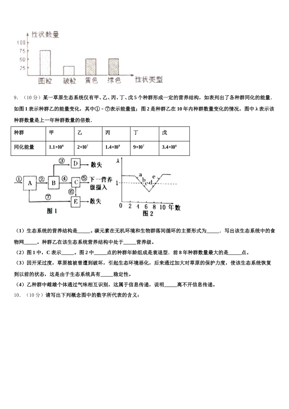 2025年陕西省西北大学附属中学生物高一下期末考试试题含解析_第3页