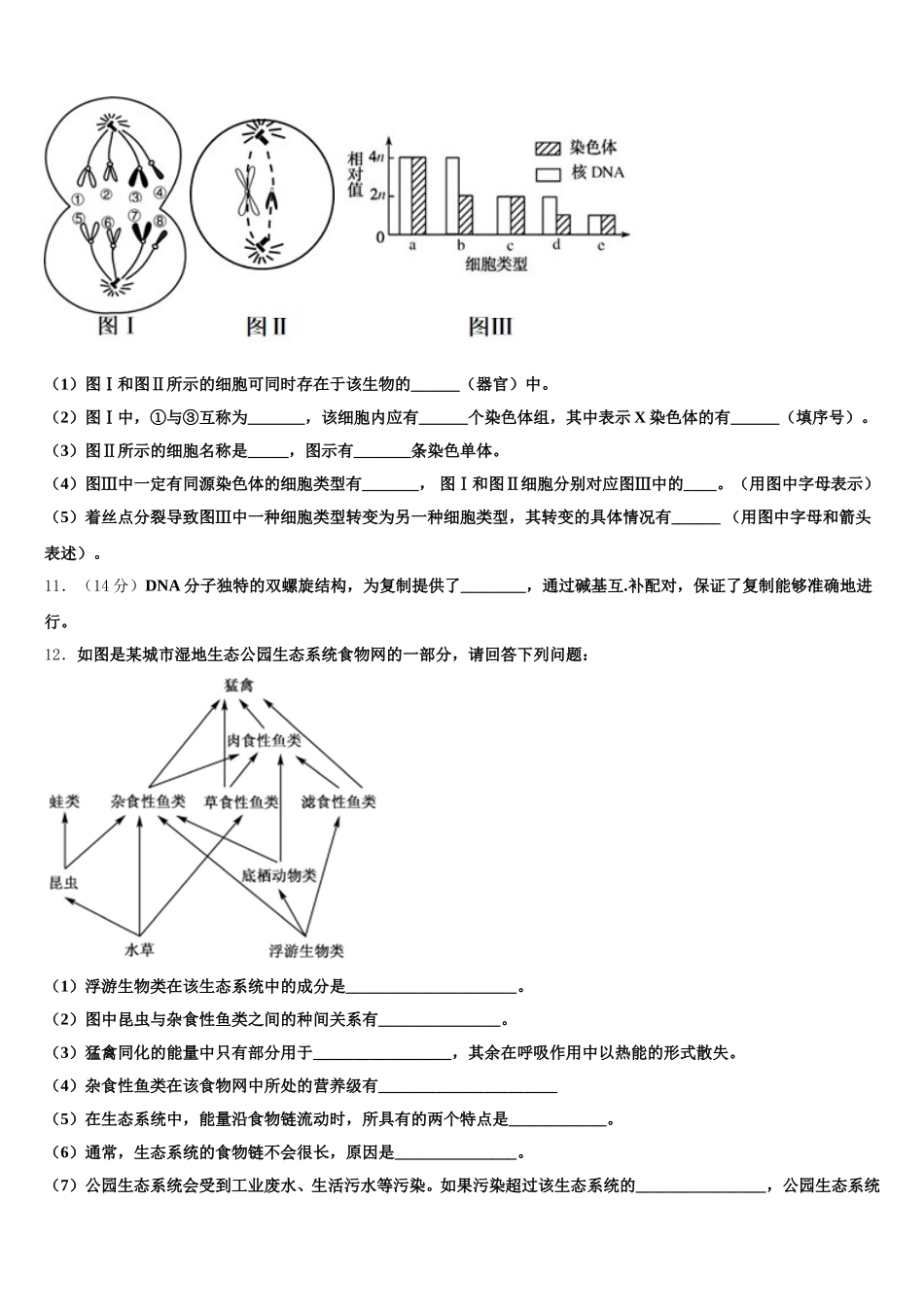 2024-2025学年陕西省西安交通大学附属中学南校区高一下生物期末调研试题含解析_第3页
