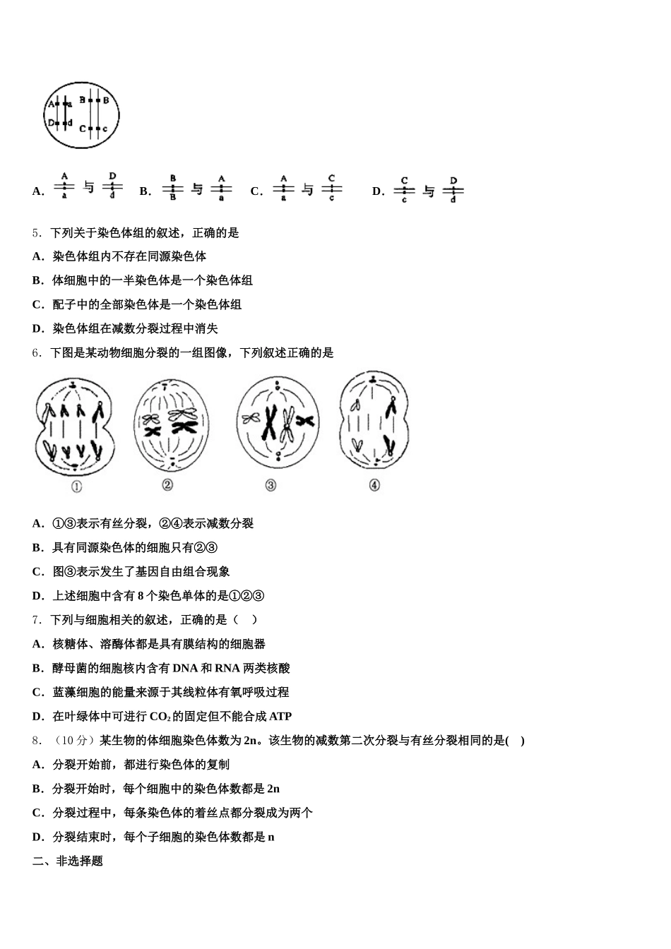 陕西省西安市高新第一中学国际部2025年高一下生物期末质量跟踪监视试题含解析_第2页