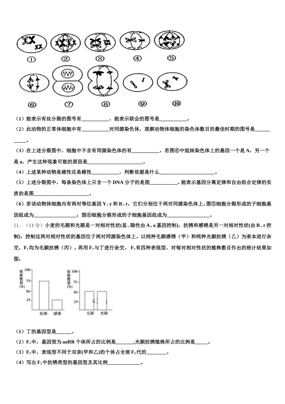 2025年浙江省湖州市长兴县德清县安吉县高一生物第二学期期末学业质量监测模拟试题含解析_第3页