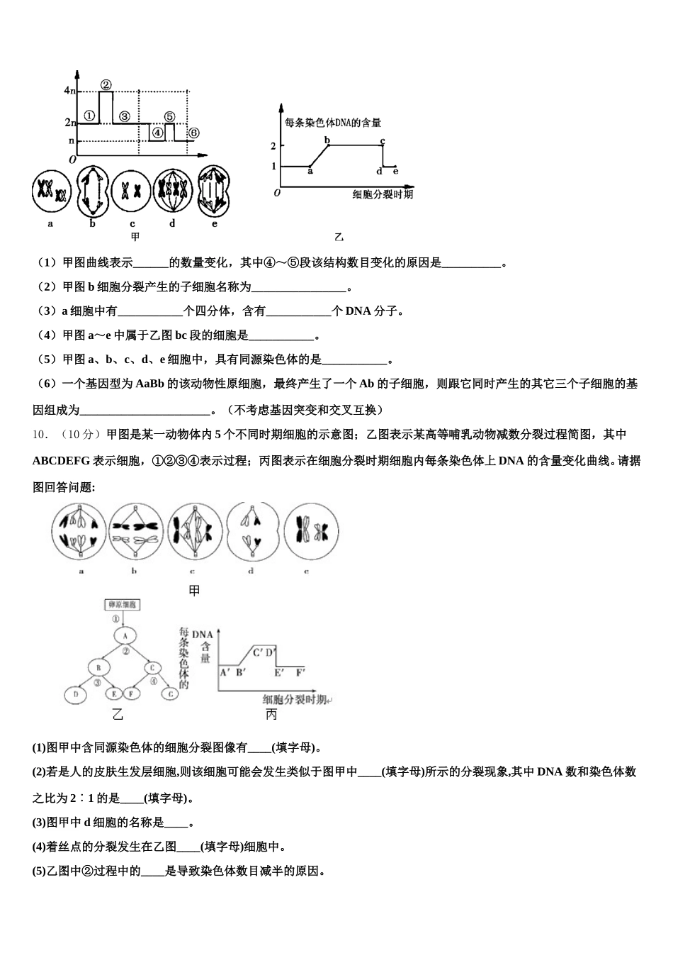 浙江省七彩阳光2025届生物高一第二学期期末学业质量监测模拟试题含解析_第3页