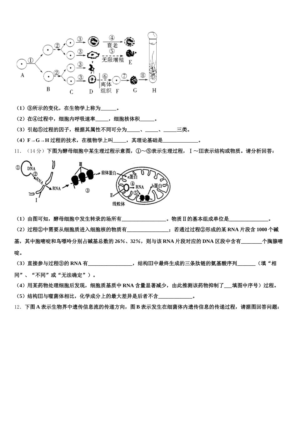 浙江省温州市苍南县巨人中学2024-2025学年生物高一第二学期期末学业质量监测试题含解析_第3页