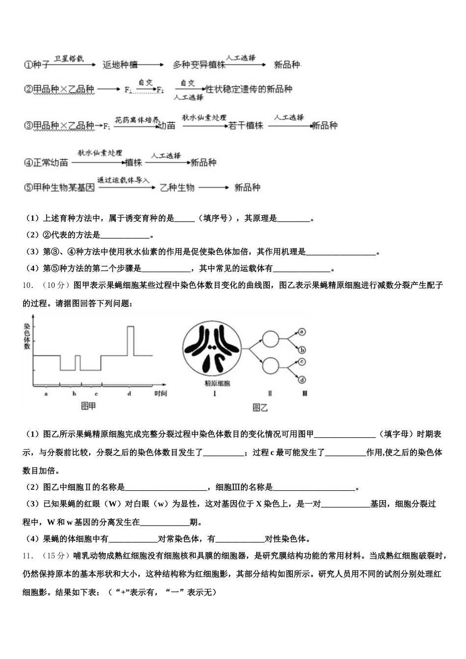 2025年浙江省杭州市富阳区新登中学高一生物第二学期期末检测试题含解析_第3页
