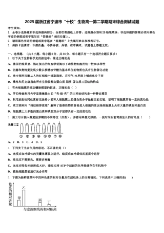 2025届浙江省宁波市“十校”生物高一第二学期期末综合测试试题含解析