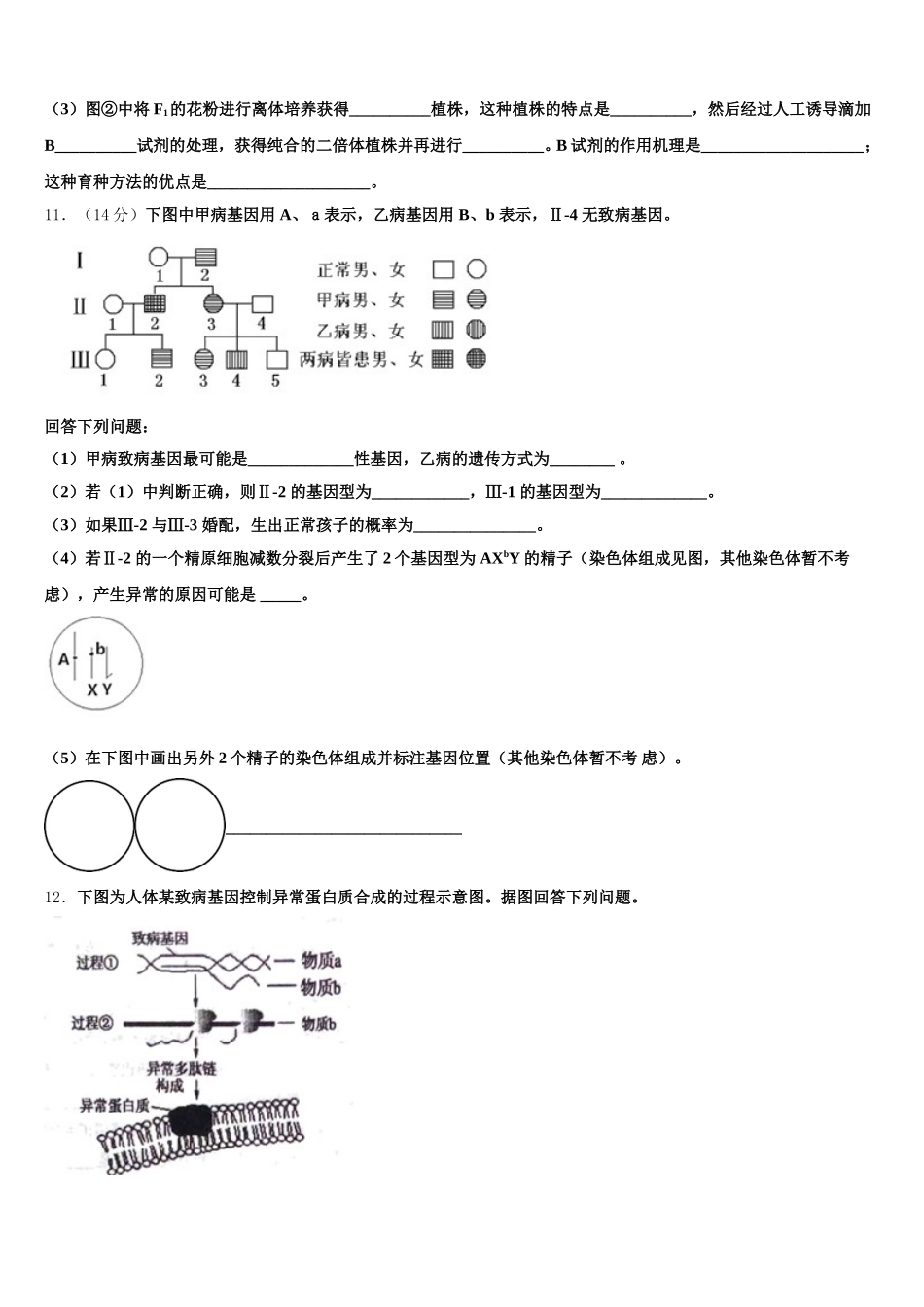 浙江省宁波市2025届高一生物第二学期期末调研试题含解析_第3页