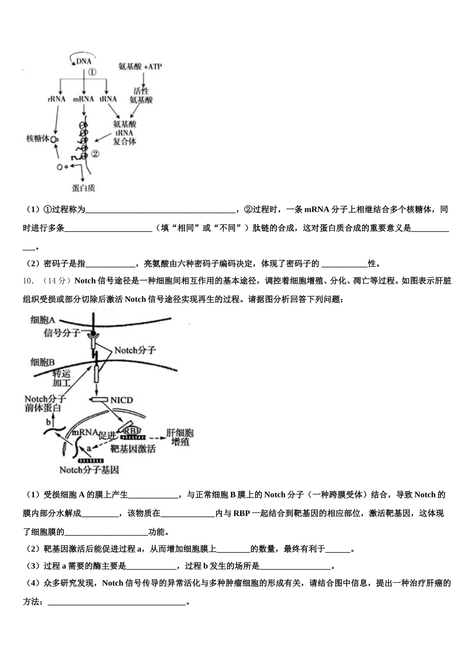 浙江省建德市新安江中学2024-2025学年高一下生物期末统考模拟试题含解析_第3页