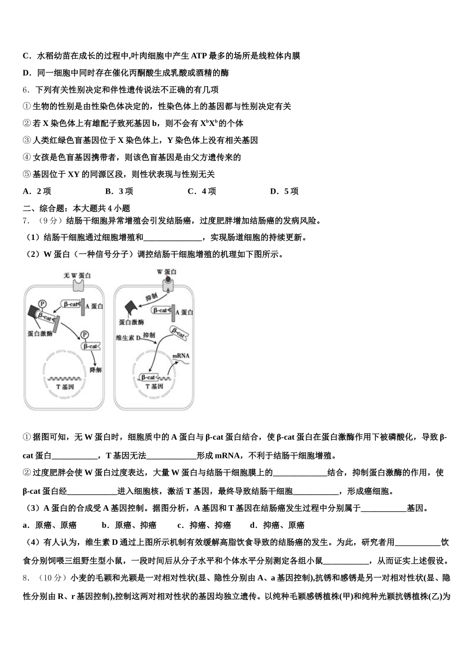 2025届青海省海东市高一下生物期末调研模拟试题含解析_第2页