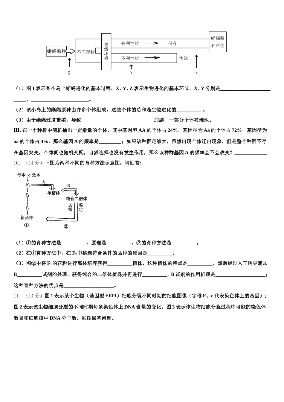 2025年青海省海东市平安县第一高级中学高一生物第二学期期末监测试题含解析_第3页