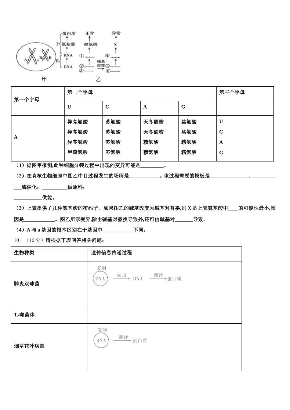 新疆生产建设兵团第二中学2025年高一下生物期末复习检测试题含解析_第3页