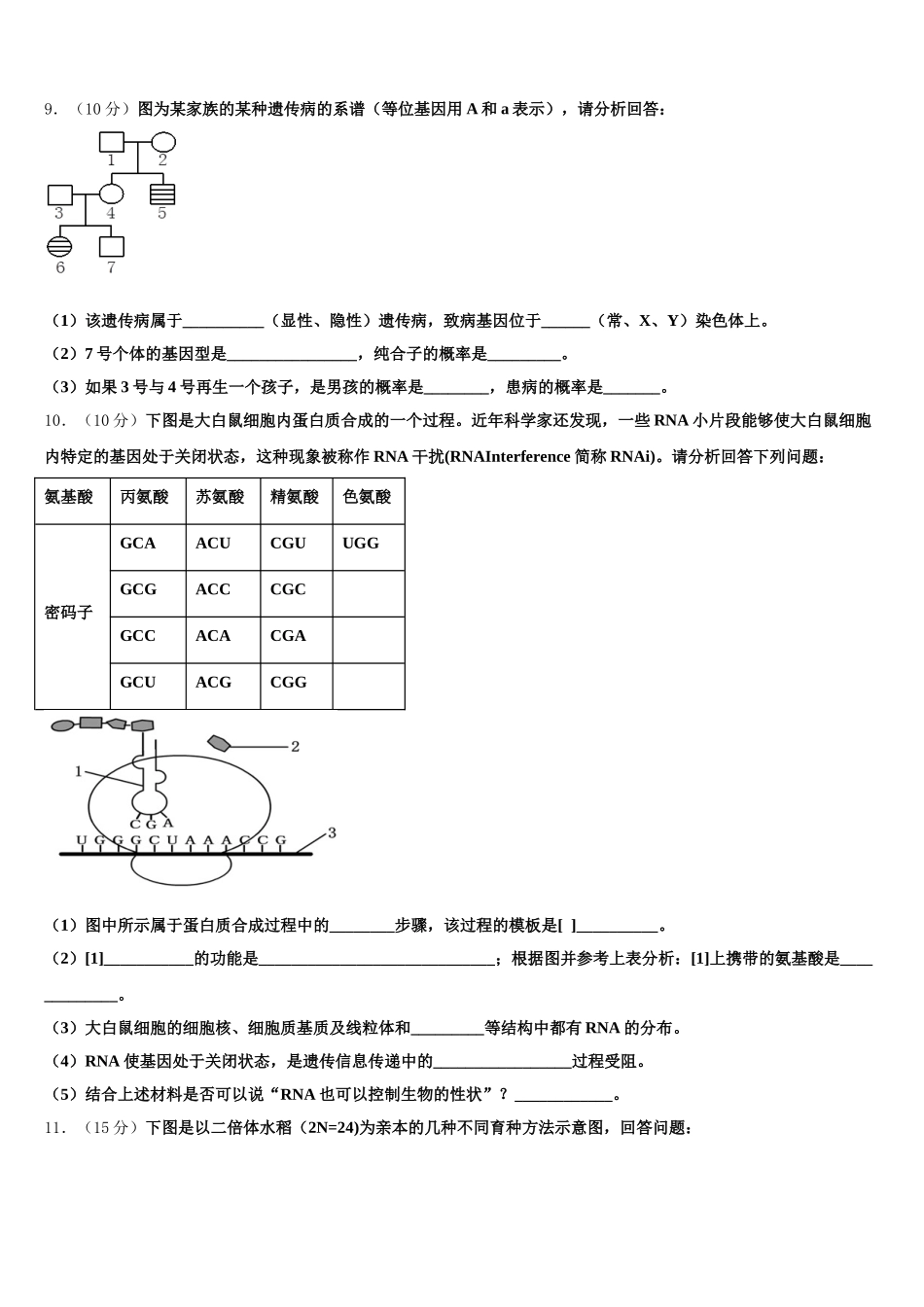 新疆维吾尔自治区和田地区2024-2025学年生物高一第二学期期末学业水平测试试题含解析_第3页