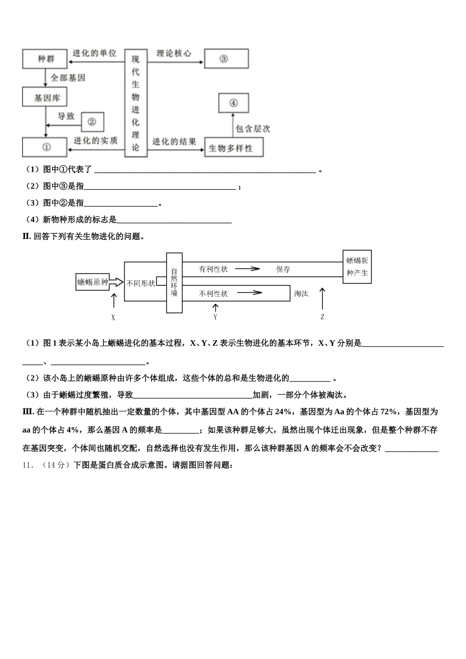 2024-2025学年新疆石河子二中生物高一下期末经典试题含解析_第3页