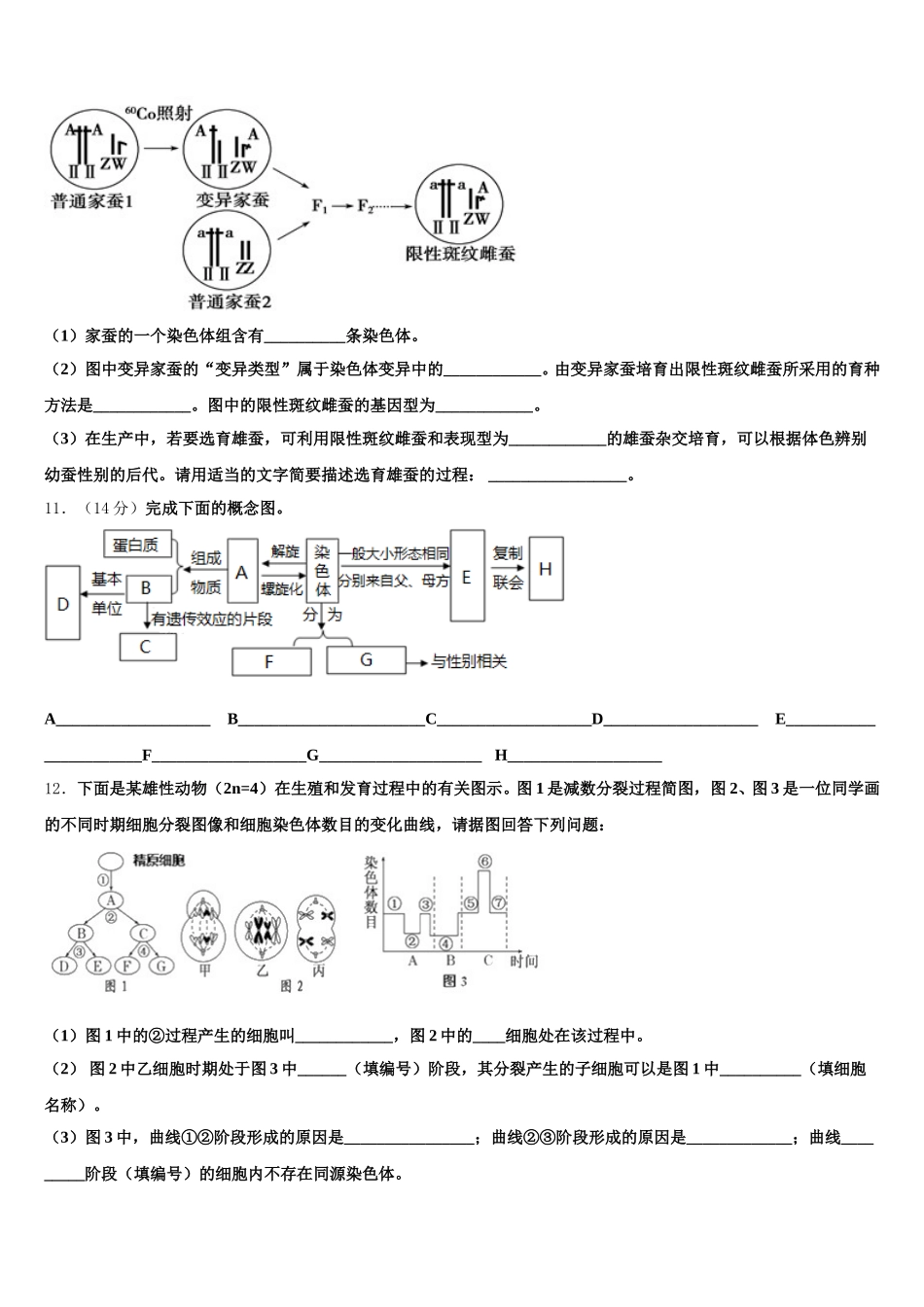 新疆师范大学附属实验高中2025年高一生物第二学期期末统考试题含解析_第3页