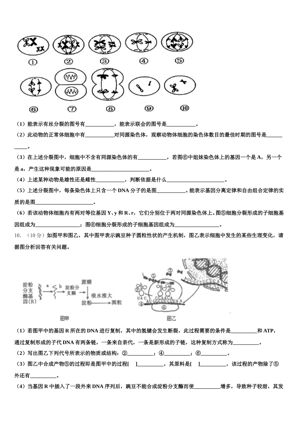 山西省运城市2024-2025学年高一生物第二学期期末复习检测模拟试题含解析_第3页