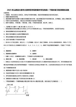 2025年山西省太原市太原师范学院附属中学生物高一下期末复习检测模拟试题含解析