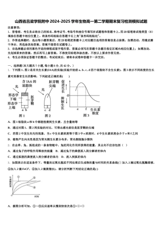 山西省吕梁学院附中2024-2025学年生物高一第二学期期末复习检测模拟试题含解析