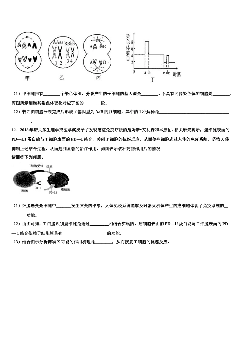 山西省洪洞县第一中学2025年生物高一下期末达标检测模拟试题含解析_第3页