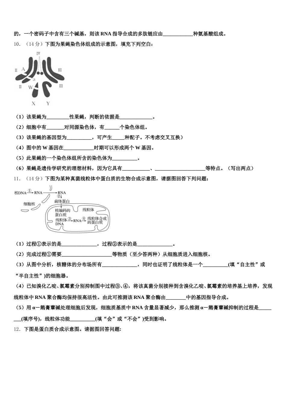 河北省阜城中学 2024-2025学年生物高一下期末检测模拟试题含解析_第3页