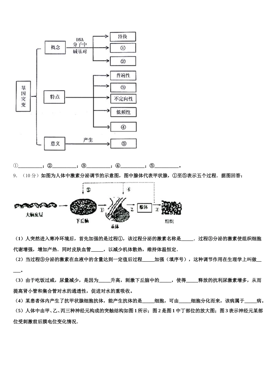 河北衡水市安平中学2025届高一生物第二学期期末监测模拟试题含解析_第3页