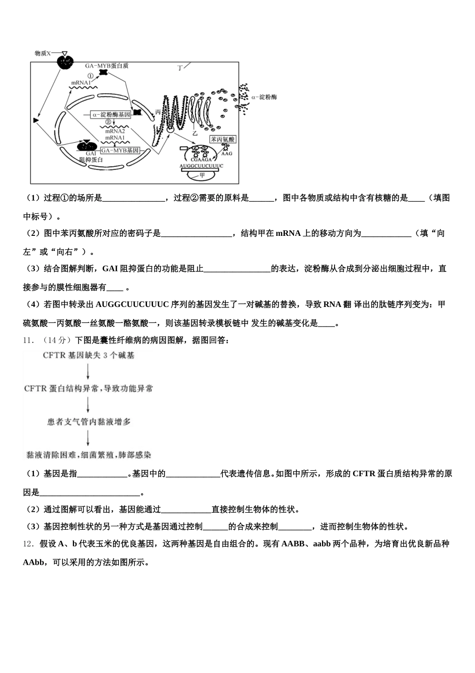 2025届衡中同卷高一下生物期末联考试题含解析_第3页