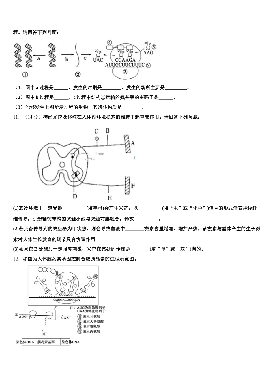 衡水金卷2025届高一下生物期末综合测试试题含解析_第3页