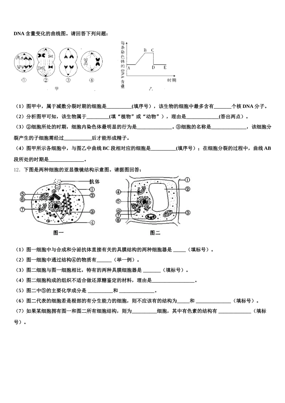 河北省衡水市阜城中学2025届生物高一下期末考试试题含解析_第3页