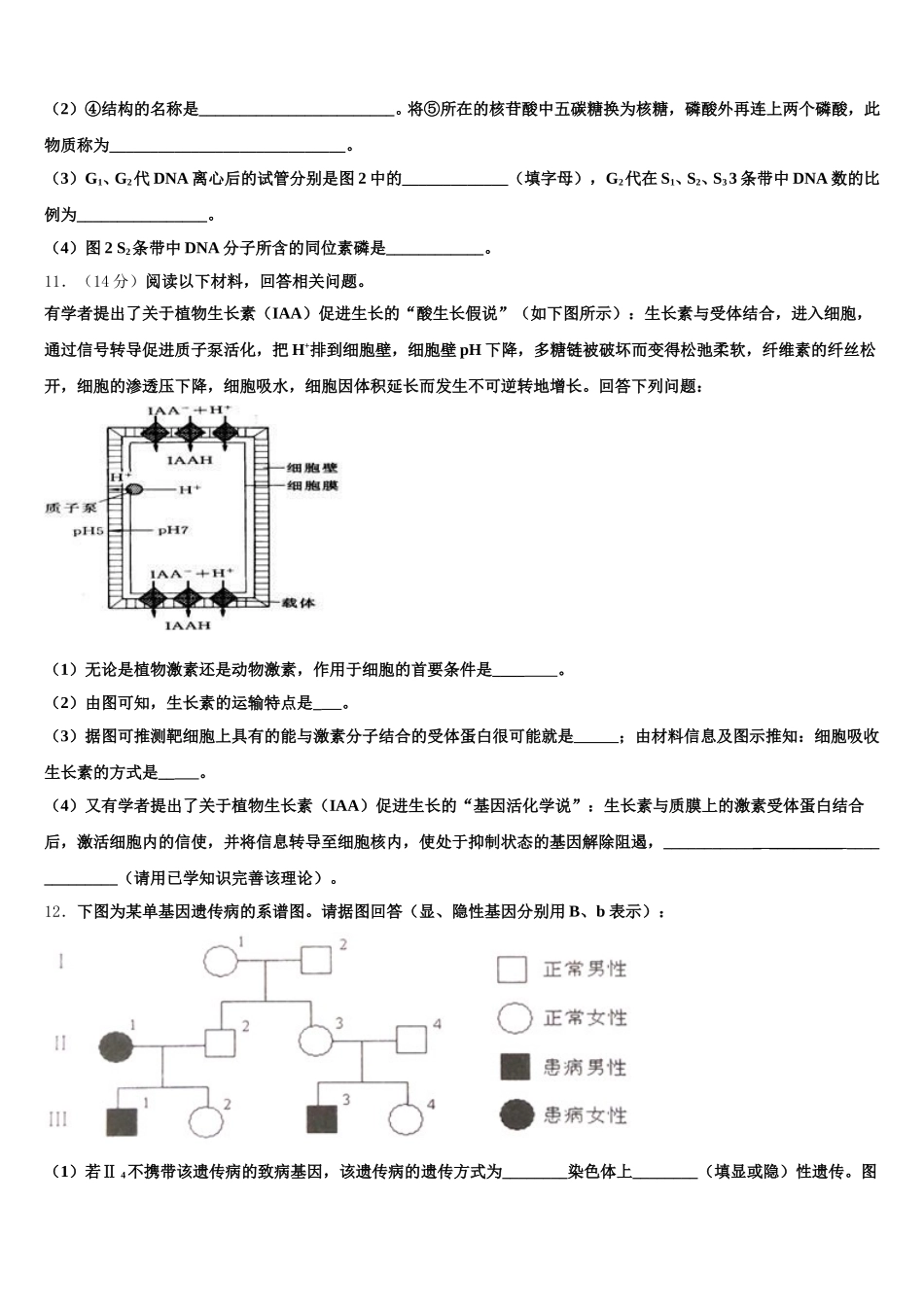 2024-2025学年河北省邯郸市曲周县第一中学生物高一下期末学业水平测试试题含解析_第3页