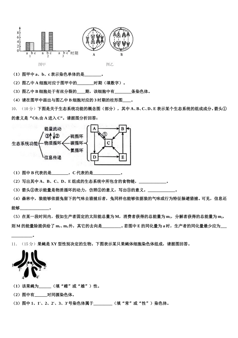 河北武邑中学2024-2025学年生物高一下期末达标检测试题含解析_第3页