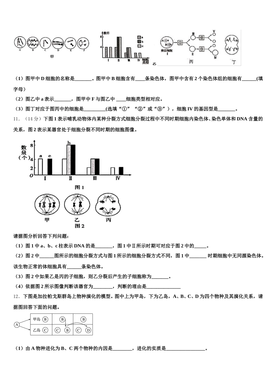 2024-2025学年河北省唐山二中高一下生物期末经典模拟试题含解析_第3页